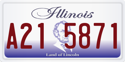 IL license plate A215871