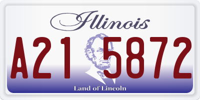 IL license plate A215872