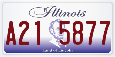 IL license plate A215877