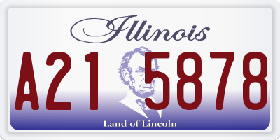 IL license plate A215878