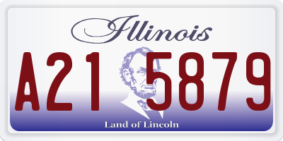 IL license plate A215879