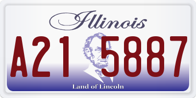 IL license plate A215887