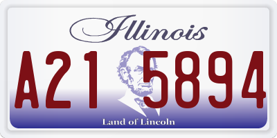 IL license plate A215894