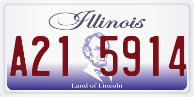 IL license plate A215914