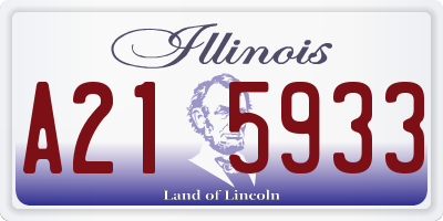 IL license plate A215933