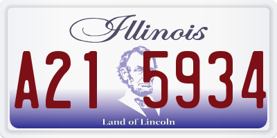 IL license plate A215934