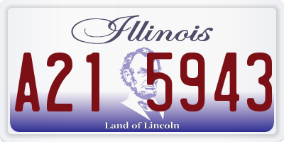 IL license plate A215943