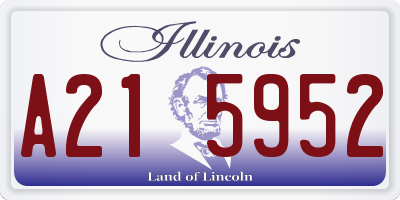 IL license plate A215952