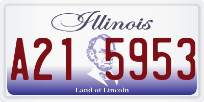 IL license plate A215953