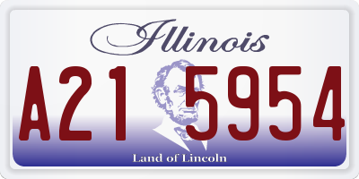 IL license plate A215954