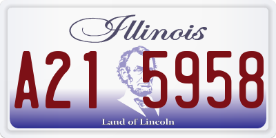 IL license plate A215958