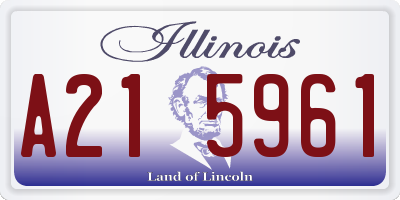 IL license plate A215961