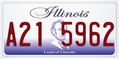 IL license plate A215962
