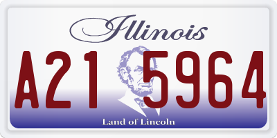 IL license plate A215964