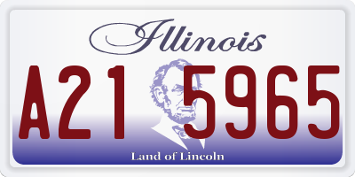 IL license plate A215965