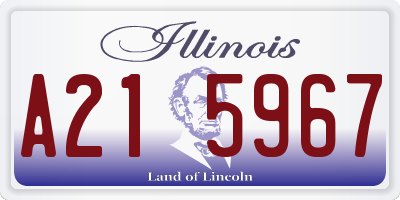 IL license plate A215967