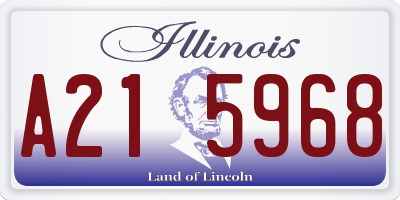 IL license plate A215968