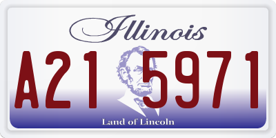 IL license plate A215971