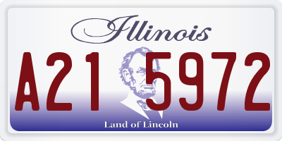 IL license plate A215972