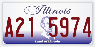 IL license plate A215974