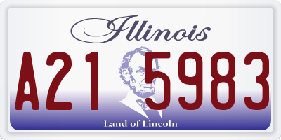 IL license plate A215983
