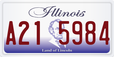 IL license plate A215984