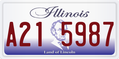 IL license plate A215987