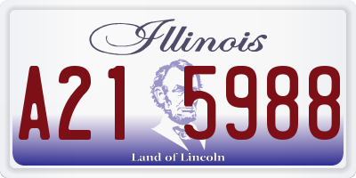 IL license plate A215988