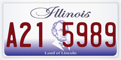 IL license plate A215989