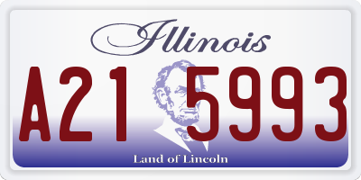 IL license plate A215993