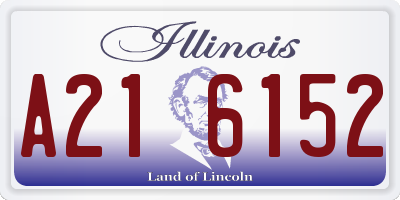 IL license plate A216152