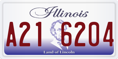 IL license plate A216204