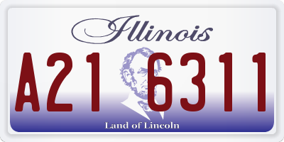 IL license plate A216311