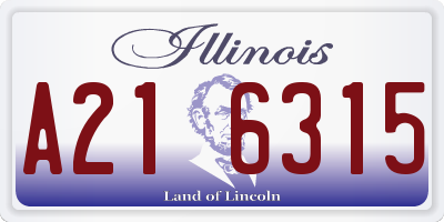 IL license plate A216315