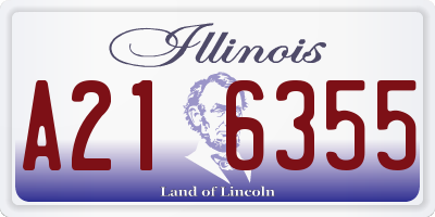 IL license plate A216355