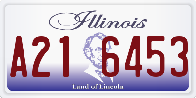 IL license plate A216453