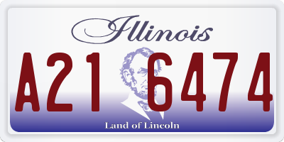IL license plate A216474
