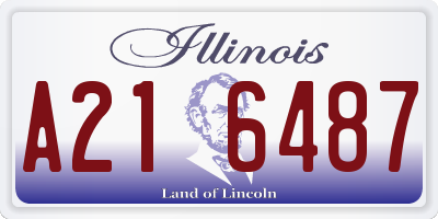 IL license plate A216487