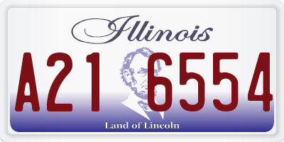 IL license plate A216554