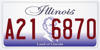 IL license plate A216870