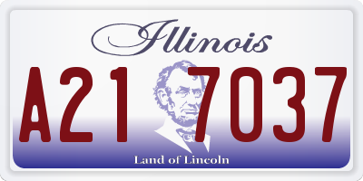 IL license plate A217037