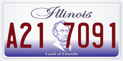 IL license plate A217091