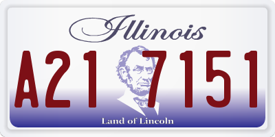 IL license plate A217151