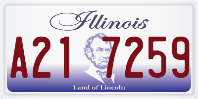 IL license plate A217259