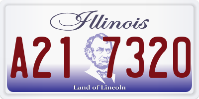 IL license plate A217320