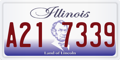 IL license plate A217339