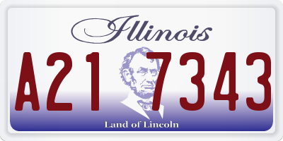 IL license plate A217343