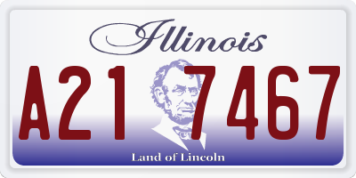 IL license plate A217467