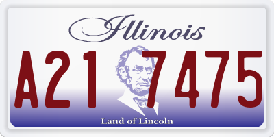 IL license plate A217475