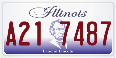 IL license plate A217487